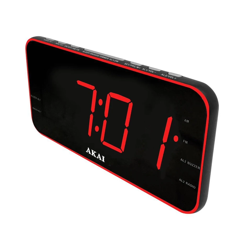 Radio cu ceas Akai ACR-3899, FM / AM, alimentare retea, functie alarma, functie Snooze, sleep timer, negru