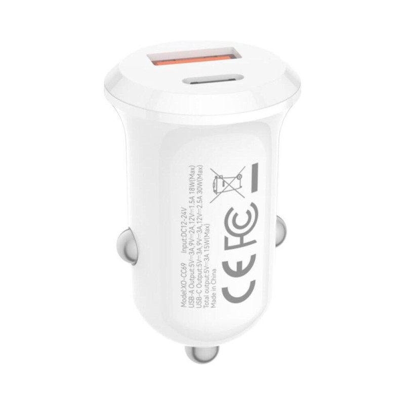 Adaptor Auto XO CC69 FAST TipC+USB 30W - imagine 2