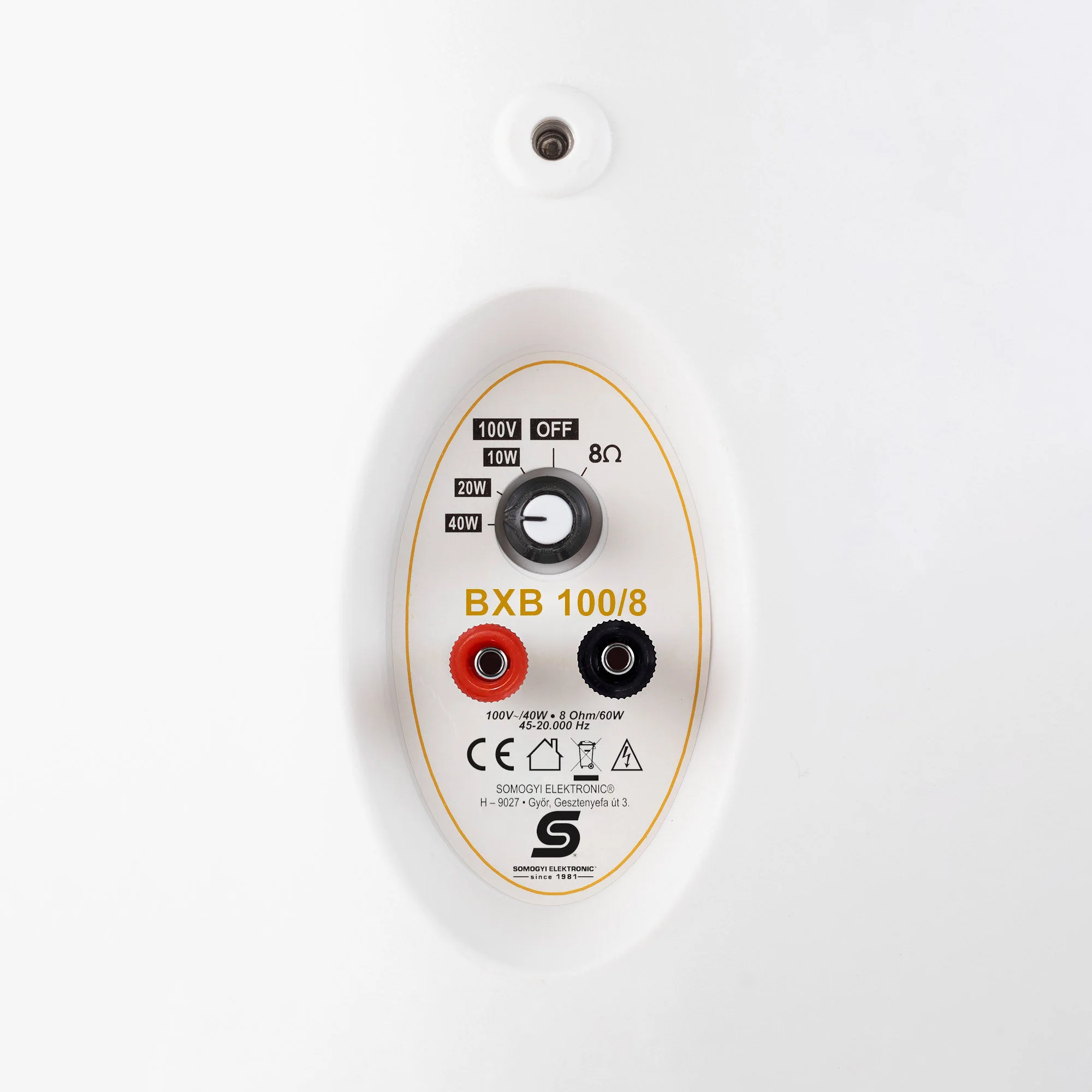 Sistem audio SAL BXB 100/8, Set 2 boxe, 100 W, bass-reflex Hi-Fi 2-cai, 8 Ohmi, utilizare pe orizontala sau pe verticala, montare pe perete sau pe tavan, alb - imagine 2