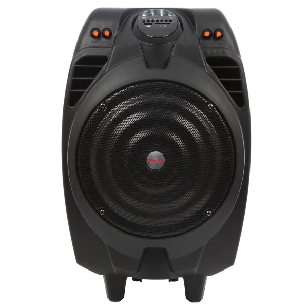 Alternative view of Boxa portabila activa Akai SS023A-X10, 50 W/120W, Bluetooth, USB, slot card SD, Aux in, negru, microfon, telecomanda
