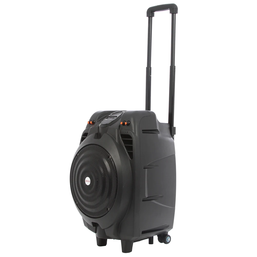 Boxa portabila activa Akai SS023A-X10, 50 W/120W, Bluetooth, USB, slot card SD, Aux in, negru, microfon, telecomanda - imagine 3