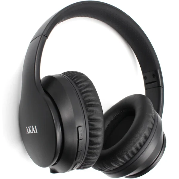 Casti audio Over ear AKAI BTH-B6 Active noise cancelling, Bluetooth 5.0, 10 ore autonomie, negru