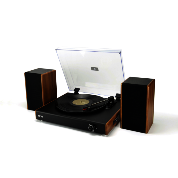 PICK-UP AKAI ATT 240SP, STEREO CU BOXE, CARCASA DIN LEMN SI FUNCTIE DE INREGISTRARE